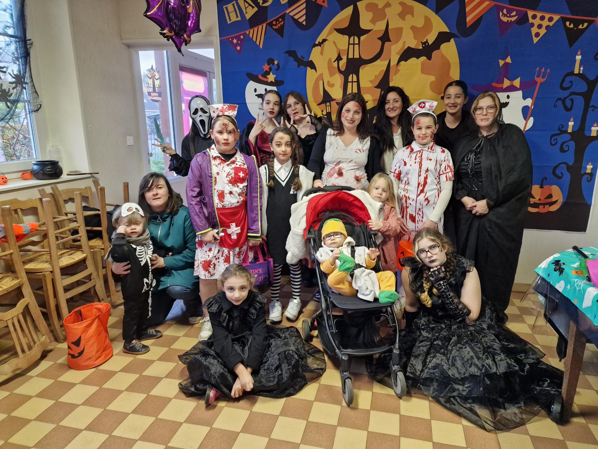 Photo de groupe d'halloween.