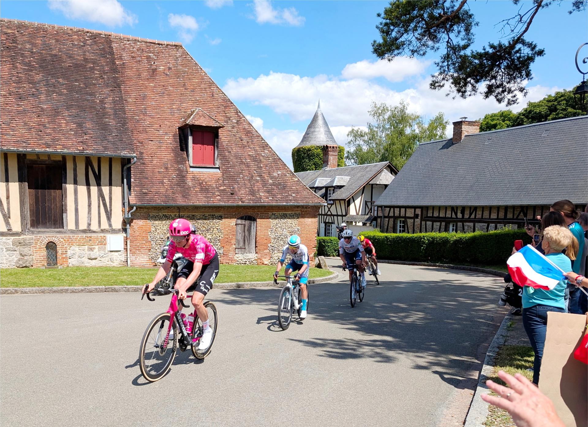 l'arriver des cyclistes