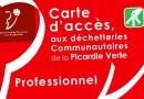 Photo carte accès déchetterie professionels