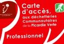 Photo carte accès déchetterie professionels