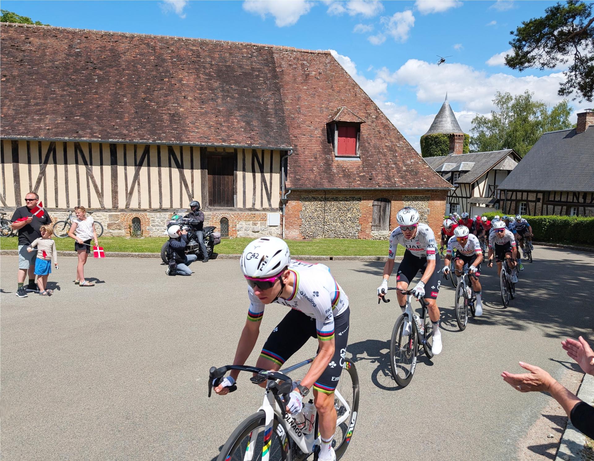 l'arriver des cyclistes